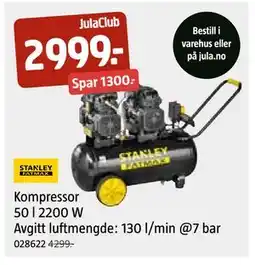 Jula Kompressor 50 l 2200 W, Medlemspris tilbud