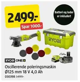 Jula Oscillerende poleringsmaskin Ø125 mm 18 V 4,0 Ah tilbud