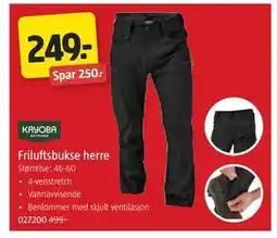 Jula Friluftsbukse herre tilbud