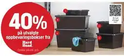Jula 40% på utvalgte oppbevaringsbokser fra Hard Head tilbud
