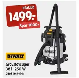 Jula Grovstøvsuger 38 l 1250 W, Medlemspris tilbud