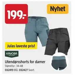 Jula Utendørsshorts for damer tilbud