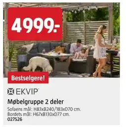 Jula Møbelgruppe 2 deler tilbud