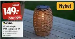 Jula LED-solcellelykt IP44 43,5xØ24,5 cm, Medlemspris tilbud