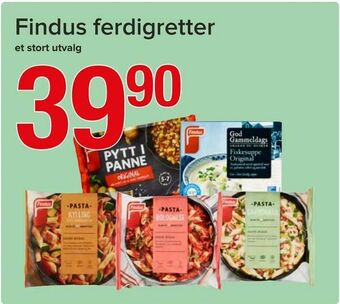 Spar Findus ferdigretter tilbud