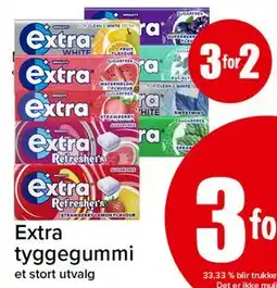 Spar Extra tyggegummi tilbud