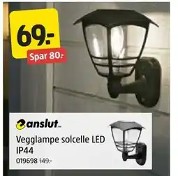 Jula Vegglampe solcelle LED IP44 tilbud