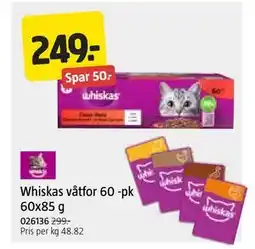 Jula Whiskas våtfor 60 -pk 60x85 g tilbud