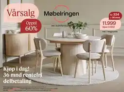 Møbelringen Chiba spisebord tilbud