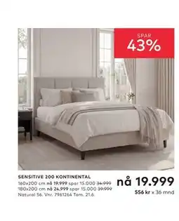 Skeidar SENSITIVE 200 KONTINENTAL tilbud