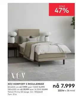 Skeidar XOV KOMFORT 5 REGULERBAR tilbud