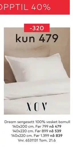 Skeidar Dream sengesett tilbud