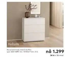 Skeidar Nova kommode tilbud
