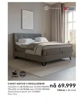 Skeidar CARAT AQTIVE II REGULERBAR tilbud