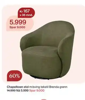 Møbelringen Chapeltown stol tilbud