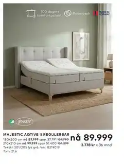 Skeidar MAJESTIC AQTIVE II REGULERBAR tilbud