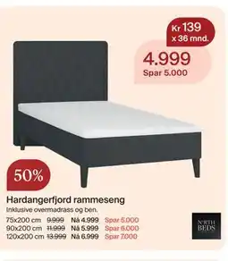 Møbelringen Hardangerfjord rammeseng tilbud