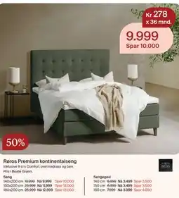 Møbelringen Røros Premium kontinentalseng tilbud
