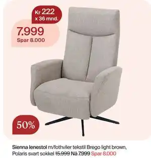Møbelringen Sienna lenestol tilbud