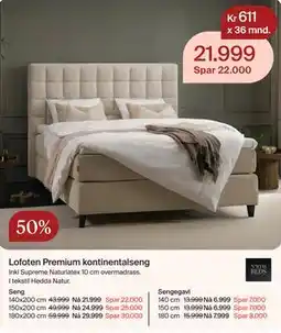 Møbelringen Lofoten Premium kontinentalseng tilbud
