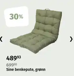 Nille Sine benkepute, grønn tilbud