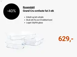 Kitch'n Rosendahl grand cru ovnfaste fat 3 stk tilbud