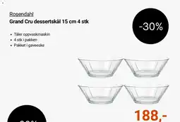 Kitch'n Rosendahl grand cru dessertskål 15 cm 4 stk tilbud