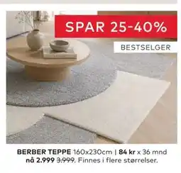 Skeidar BERBER TEPPE tilbud