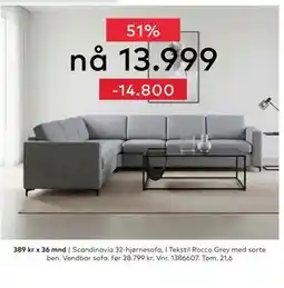 Skeidar Scandinavia 32-hjørnesofa tilbud
