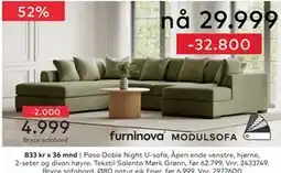 Skeidar Paso Doble Night U-sofa tilbud