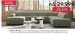 Skeidar Evo U-sofa tilbud