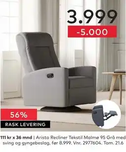 Skeidar Aristo Recliner tilbud