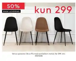 Skeidar Venus spisestol tilbud