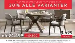 Skeidar Woodcraft rundt spisebord tilbud