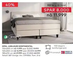 Skeidar OPAL JUBILEUM KONTINENTAL tilbud