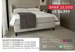 Skeidar MAJESTIC KONTINENTAL tilbud