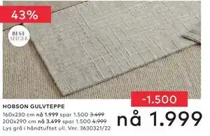 Skeidar HOBSON GULVTEPPE tilbud
