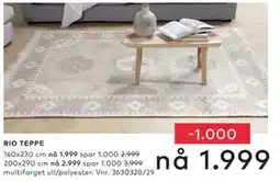 Skeidar RIO TEPPE tilbud