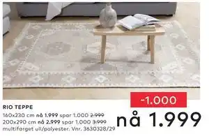 Skeidar RIO TEPPE tilbud