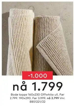 Skeidar Bodø teppe tilbud
