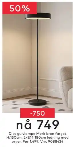 Skeidar Disc gulvlampe tilbud