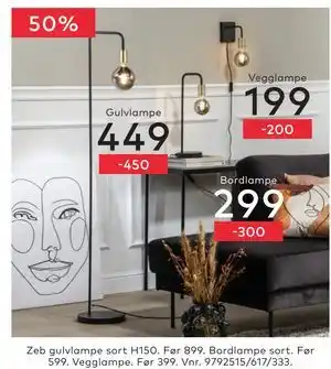 Skeidar Zeb vegglampe tilbud