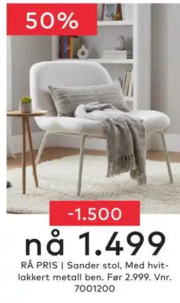 Skeidar Sander stol tilbud