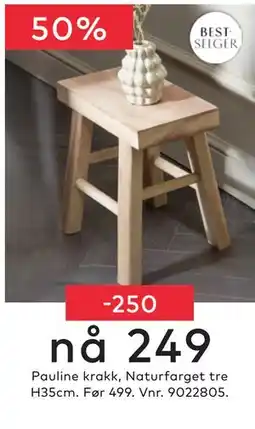 Skeidar Pauline krakk, Naturfarget tre tilbud