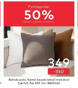 Skeidar Belinda pute tilbud