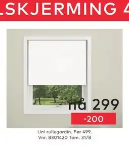 Skeidar Uni rullegardin tilbud