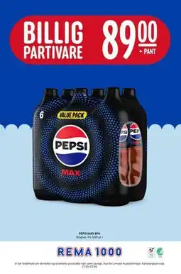 Rema 1000 PEPSI MAX 6PK tilbud