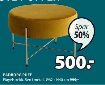JYSK Padborg puff tilbud