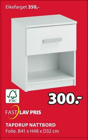 JYSK Tapdrup nattbord tilbud