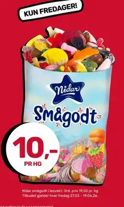 Matkroken Nidar smågodt i løsvekt tilbud